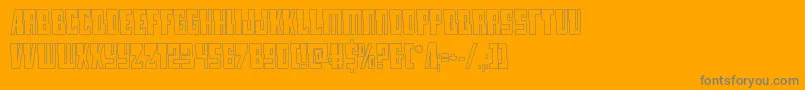 Saiba mais sobre a fonte lampreyout Fonte lampreyout – fontes cinzas em um fundo laranja