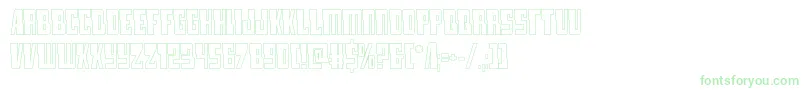 lampreyout Font – Green Fonts on White Background