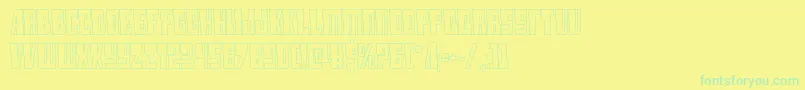 Шрифт lampreyout – зелёные шрифты на жёлтом фоне