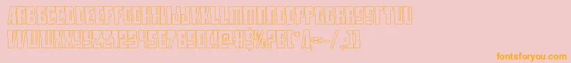 lampreyout-Schriftart – Orangefarbene Schriften auf rosa Hintergrund