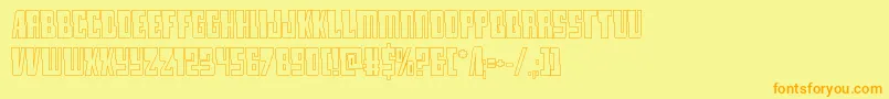 lampreyout Font – Orange Fonts on Yellow Background
