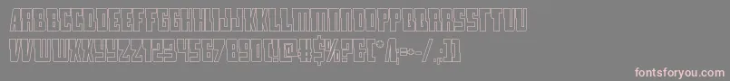 lampreyout Font – Pink Fonts on Gray Background