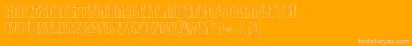 lampreyout Font – Pink Fonts on Orange Background