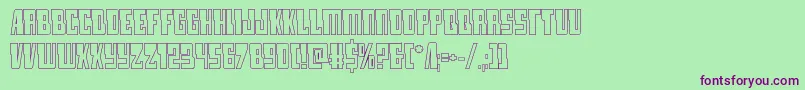 lampreyout Font – Purple Fonts on Green Background