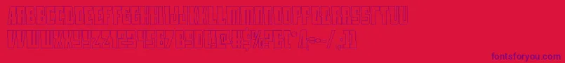 lampreyout Font – Purple Fonts on Red Background