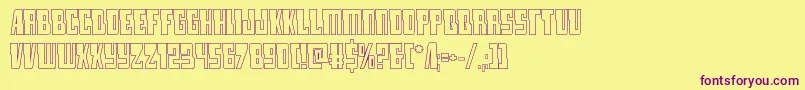 lampreyout Font – Purple Fonts on Yellow Background