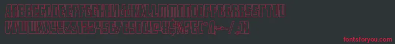 lampreyout Font – Red Fonts on Black Background