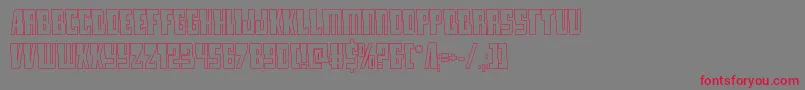 lampreyout-fontti – punaiset fontit harmaalla taustalla