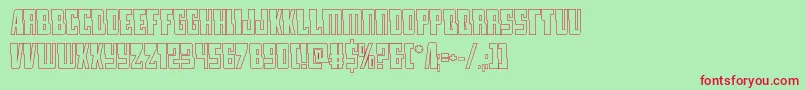 lampreyout Font – Red Fonts on Green Background