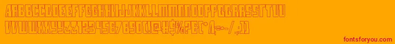 lampreyout Font – Red Fonts on Orange Background