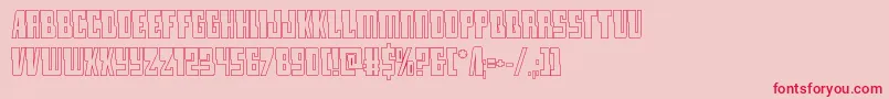 lampreyout Font – Red Fonts on Pink Background