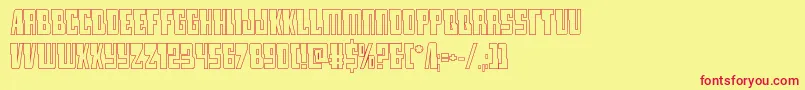 lampreyout Font – Red Fonts on Yellow Background