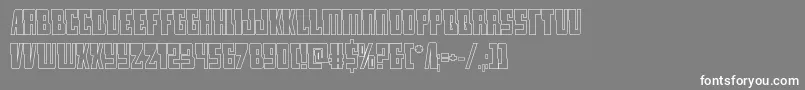 フォントlampreyout – 灰色の背景に白い文字