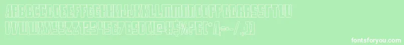 lampreyout Font – White Fonts on Green Background