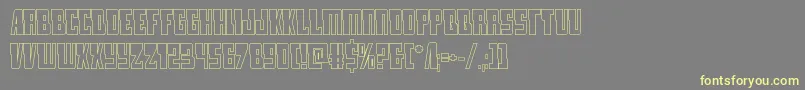 lampreyout Font – Yellow Fonts on Gray Background