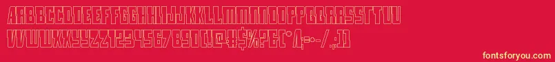 lampreyout Font – Yellow Fonts on Red Background