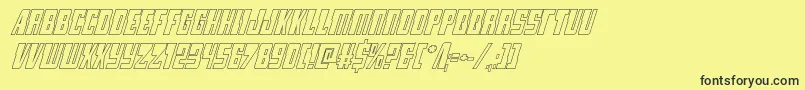 lampreyoutital Font – Black Fonts on Yellow Background