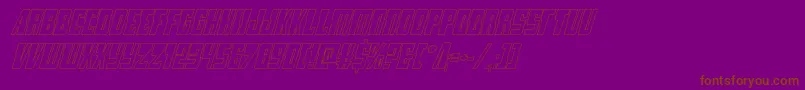 lampreyoutital Font – Brown Fonts on Purple Background