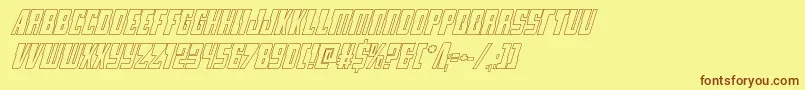 lampreyoutital Font – Brown Fonts on Yellow Background