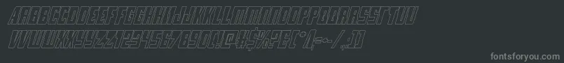 lampreyoutital-Schriftart – Graue Schriften auf schwarzem Hintergrund