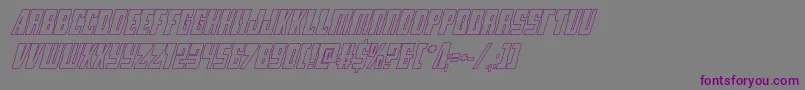 lampreyoutital-Schriftart – Violette Schriften auf grauem Hintergrund