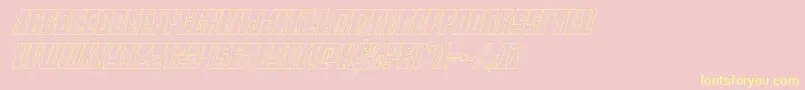 lampreyoutital Font – Yellow Fonts on Pink Background