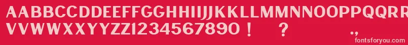 Lancaste Sans Demo Font – Pink Fonts on Red Background