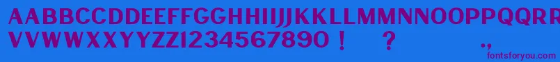 Lancaste Sans Demo Font – Purple Fonts on Blue Background
