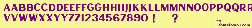 Lancaste Sans Demo Font – Purple Fonts on Yellow Background