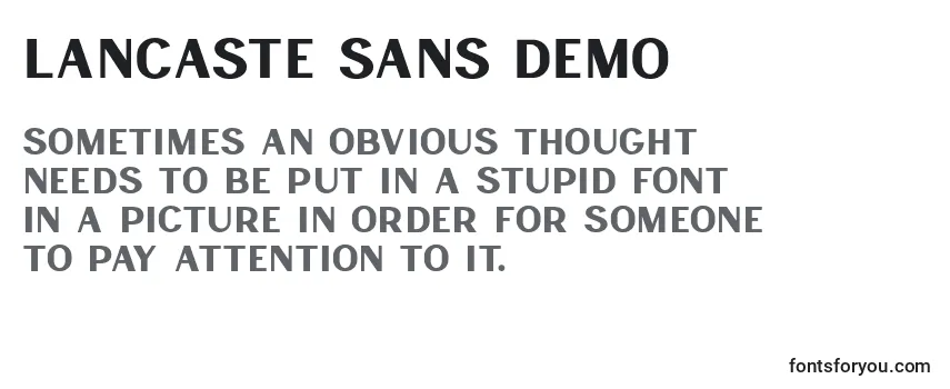 Review of the Lancaste Sans Demo Font