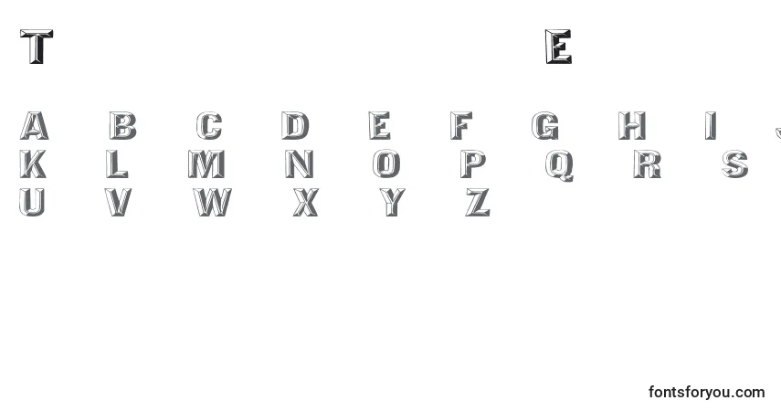 Czcionka TejaratchiEx – alfabet, cyfry, specjalne znaki