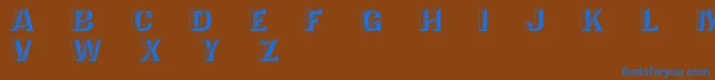 Czcionka TejaratchiEx – niebieskie czcionki na brązowym tle