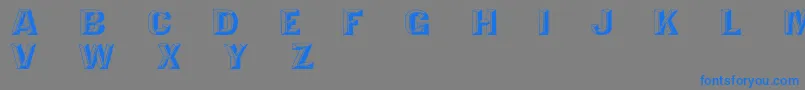 フォントTejaratchiEx – 灰色の背景に青い文字