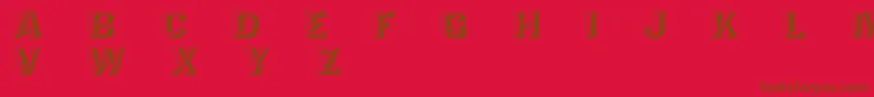 Fonte TejaratchiEx – fontes marrons em um fundo vermelho
