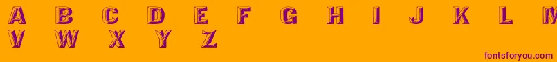 TejaratchiEx Font – Purple Fonts on Orange Background