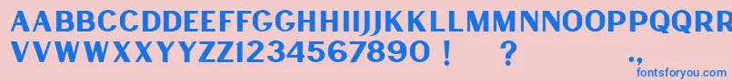 Шрифт Lancaste Sans Demo – синие шрифты на розовом фоне