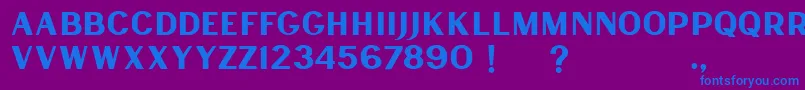 Шрифт Lancaste Sans Demo – синие шрифты на фиолетовом фоне