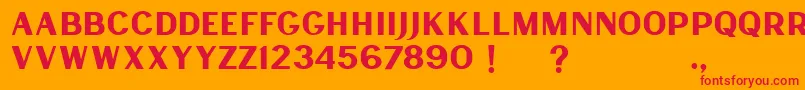 Lancaste Sans Demo Font – Red Fonts on Orange Background