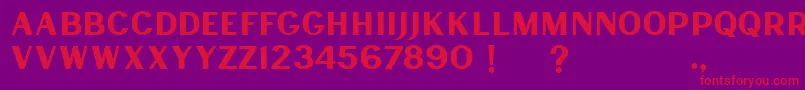 Lancaste Sans Demo-Schriftart – Rote Schriften auf violettem Hintergrund
