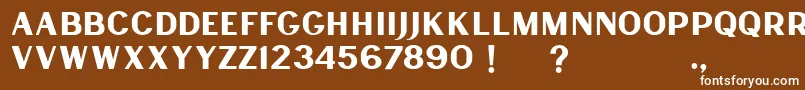 Czcionka Lancaste Sans Demo – białe czcionki na brązowym tle