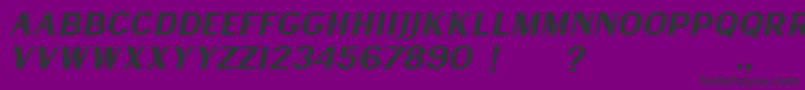 フォントLancaste Sans Slant Demo – 紫の背景に黒い文字