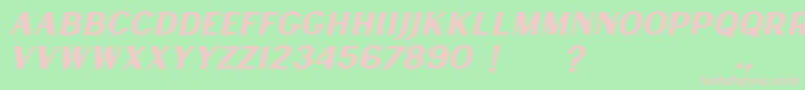 Lancaste Sans Slant Demo Font – Pink Fonts on Green Background