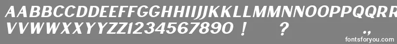 Lancaste Sans Slant Demo-Schriftart – Weiße Schriften auf grauem Hintergrund