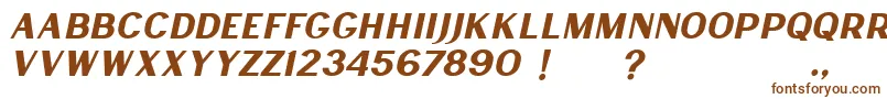 Шрифт Lancaste Sans Slant Demo – коричневые шрифты на белом фоне
