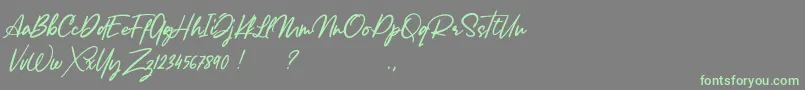 Lancaste Script Alt Demo Font – Green Fonts on Gray Background