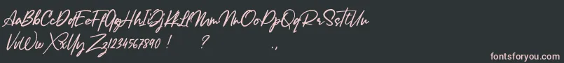 Lancaste Script Alt Demo Font – Pink Fonts on Black Background