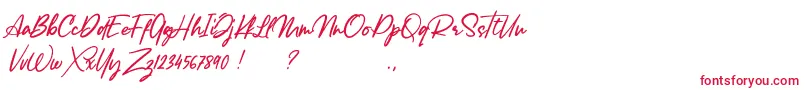 Lancaste Script Alt Demo Font – Red Fonts on White Background