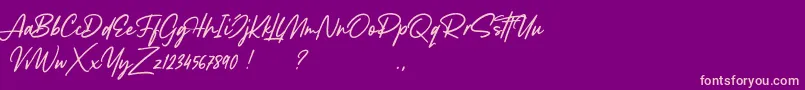 Police Lancaste Script Demo – polices roses sur fond violet