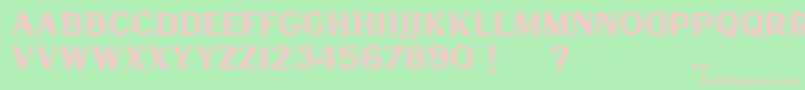 フォントLancaste Serif Demo – 緑の背景にピンクのフォント