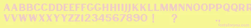 Lancaste Serif Demo Font – Pink Fonts on Yellow Background